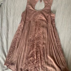 Vintage pale pink summer dress, small by A&F